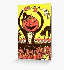 Halloween auf dem Kürbisgebiet Grußkarte
