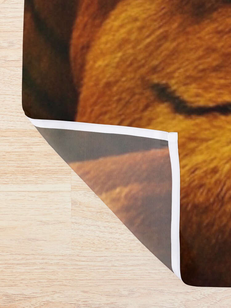 Alternate view of Tiger and Sunset Shower Curtain