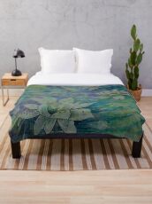 Cosmic lotus design Throw Blanket