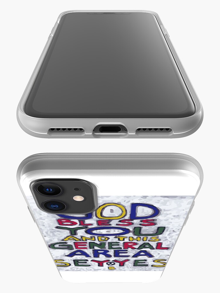 Alternate view of God Bless You And This General Area - Say Yes - Brian Keeper Painting iPhone Case & Cover