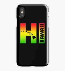 Big Hawaii HI - Rasta Surfer Colors iPhone Case