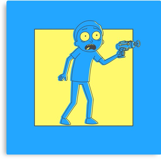 Rick And Morty Minimalist Morty Canvas Print By Groovyraffraff Redbubble