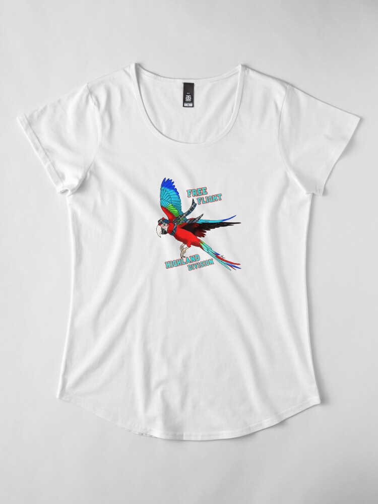 Alternate view of Free-Flight Highland Division Premium Scoop T-Shirt