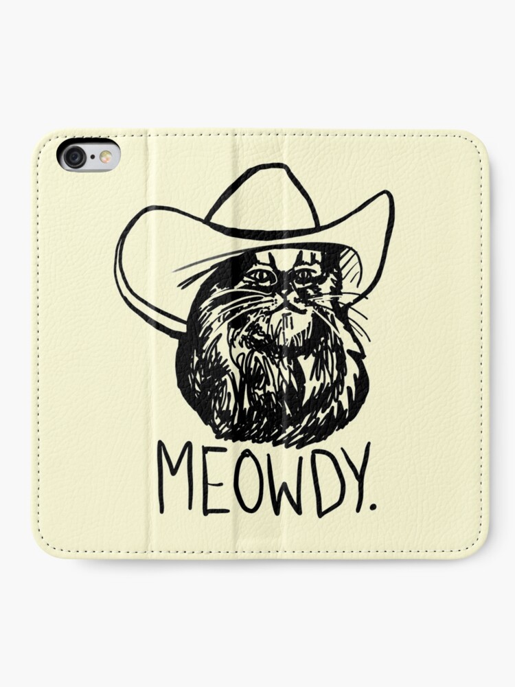 Alternate view of Meowdy Texas Cat Meme iPhone Wallet