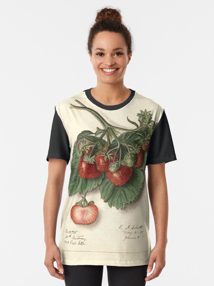 Alternate view of Vintage Strawberries Graphic T-Shirt