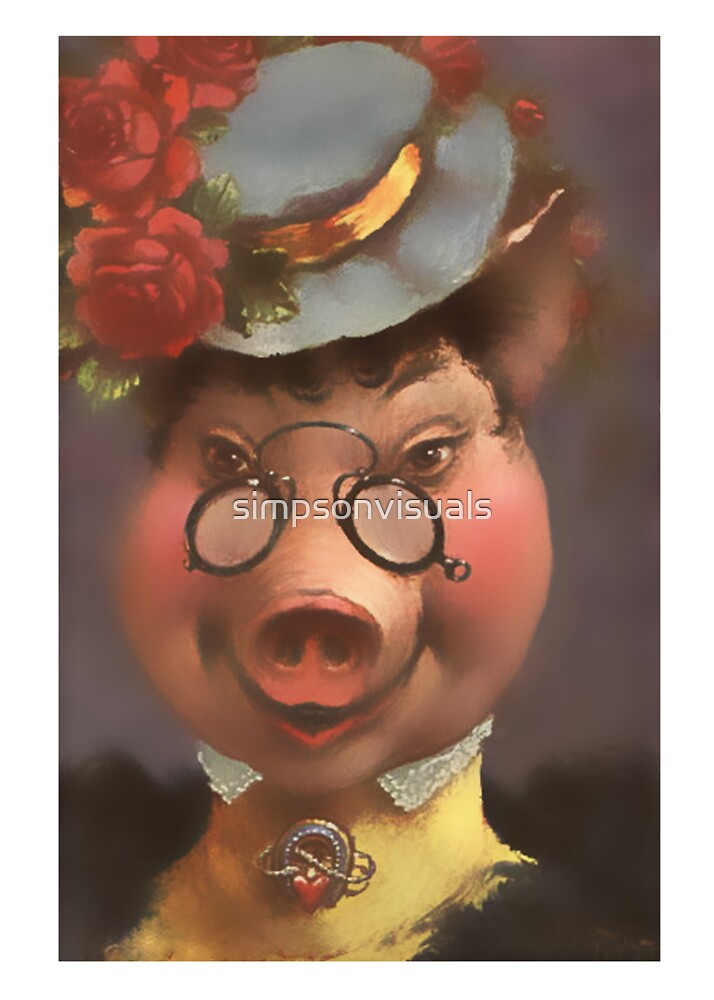 "Pig Lady" by simpsonvisuals Redbubble