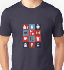 Household items on a colorful background Unisex T-Shirt