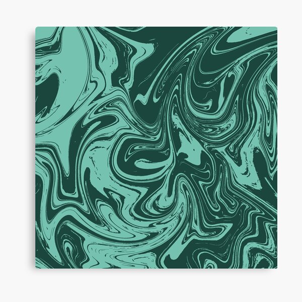 Green and Spearmint Marble pattern Canvas Print