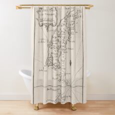 Vintage Ibiza Spain Map (1764) Shower Curtain