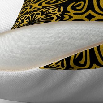 Alternate view of Retro Symmetry Gold Floor Pillow