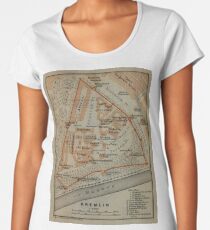 Vintage Karte des Kremls in Moskau (1914) Premium Rundhals-Shirt