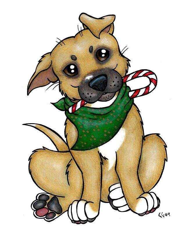 A Christmas Pittie Pit Bull By CGafford Redbubble   Flat,800x800,075,f 