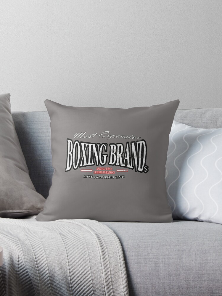 "Boxing Brand" Throw Pillow by djhypnotixx Redbubble