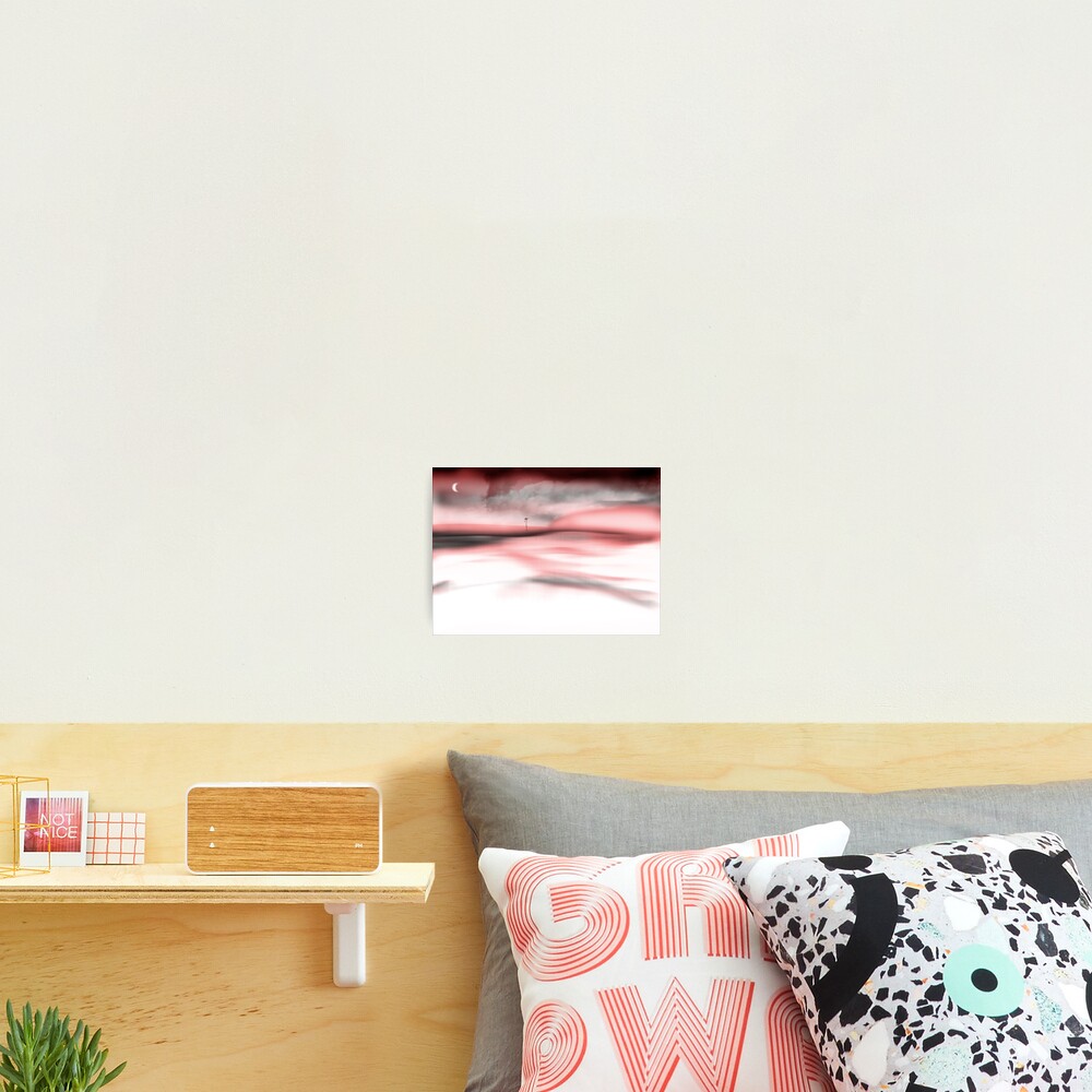 Red Moon Fog Photographic Print