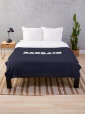 Bahrain Vintage Text Throw Blanket