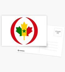 Senegalese Canadiain Multinational Patriot Flag Series Postcards