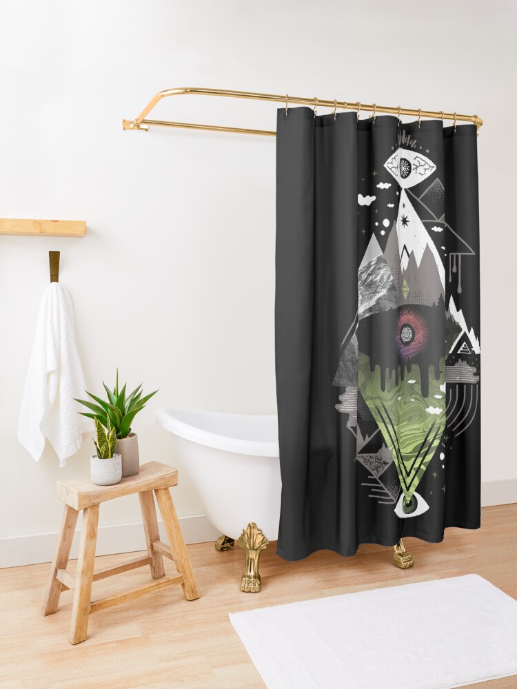 Alternate view of 0v3r5ight_ Shower Curtain