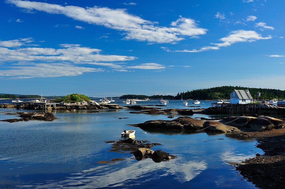 "Boat, House, Stonington, Maine" by fauselr Redbubble