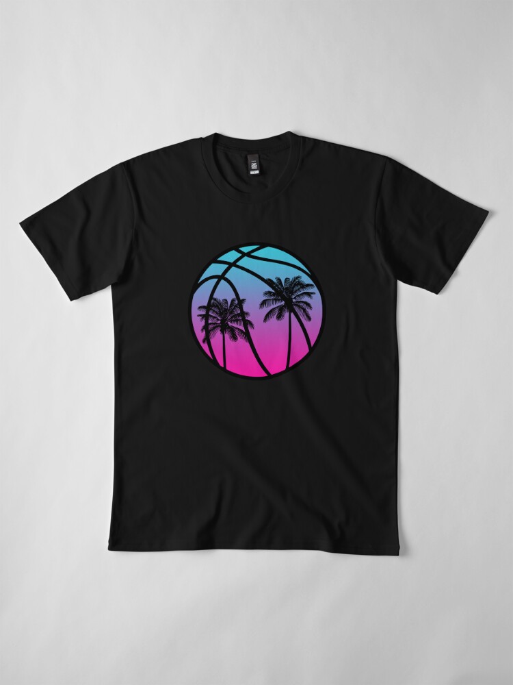 "Miami Vice Basketball - Black" T-shirt by SaturdayAC | Redbubble