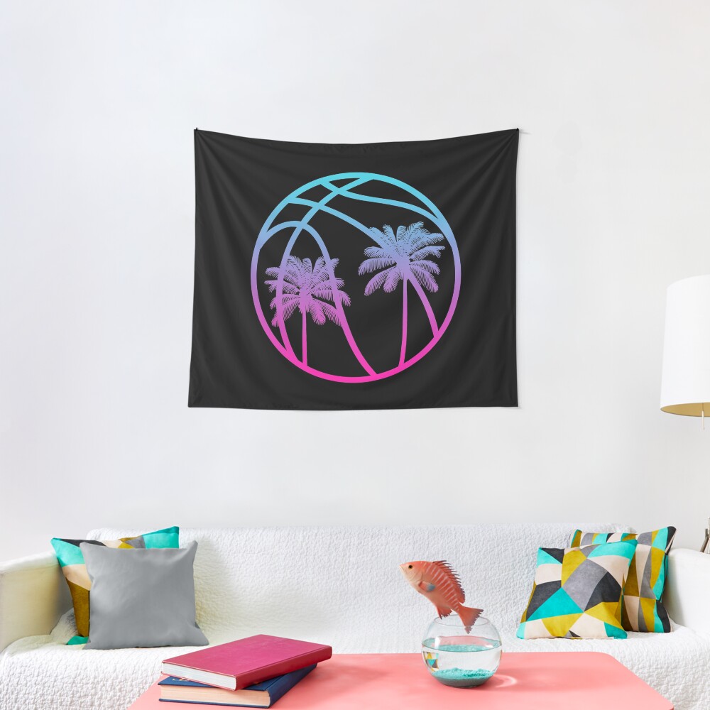 Miami Vice Basketball - Black alternate Tapestry