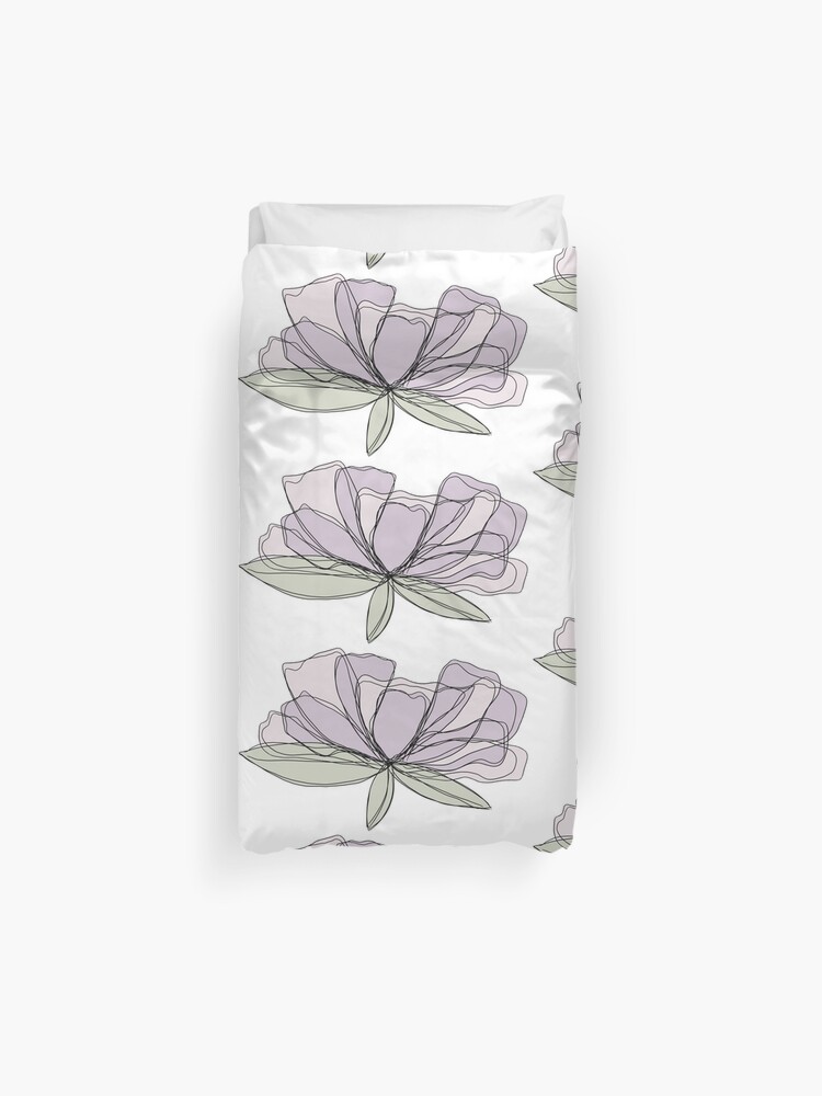 Pink And Purple Flower Duvet Cover By Ercheek Redbubble