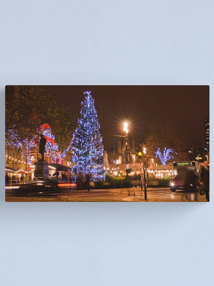 Alternate view of Merry Christmas from Manchester Canvas Print