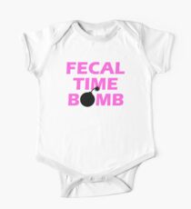 Fäkale Zeitbombe Pink Baby Body Kurzarm