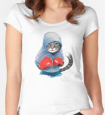 Boxing cat Fitted Scoop T-Shirt