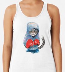 Boxing cat Racerback Tank Top