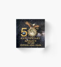Bloque acrílico 50 aniversario de la llegada a la luna del Apolo 11 1969-2019
