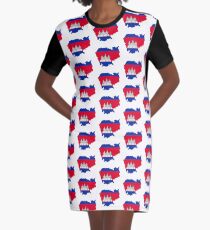 Flag of Cambodia Graphic T-Shirt Dress