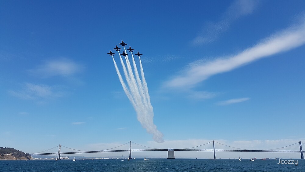 "Blue Angels over San Francisco Bay" by Jcozzy Redbubble