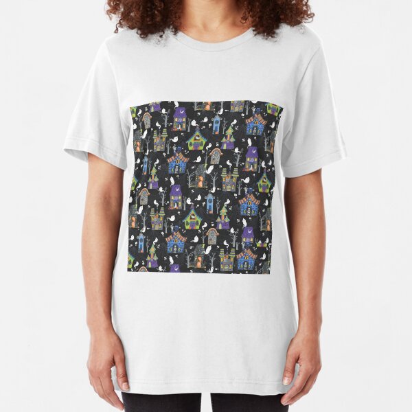 Haunted Houses Slim Fit T-Shirt