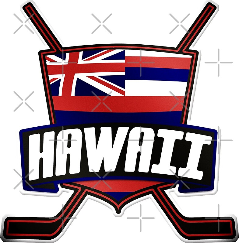 "Hawaii Hockey Flag Logo" by gamefacegear Redbubble