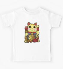 Lucky Cat and Kittens - Maneki Neko Kids Tee