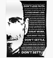 Steve Jobs–Don't Settle Poster