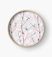 Blossom. Watercolor seamless floral pattern Clock