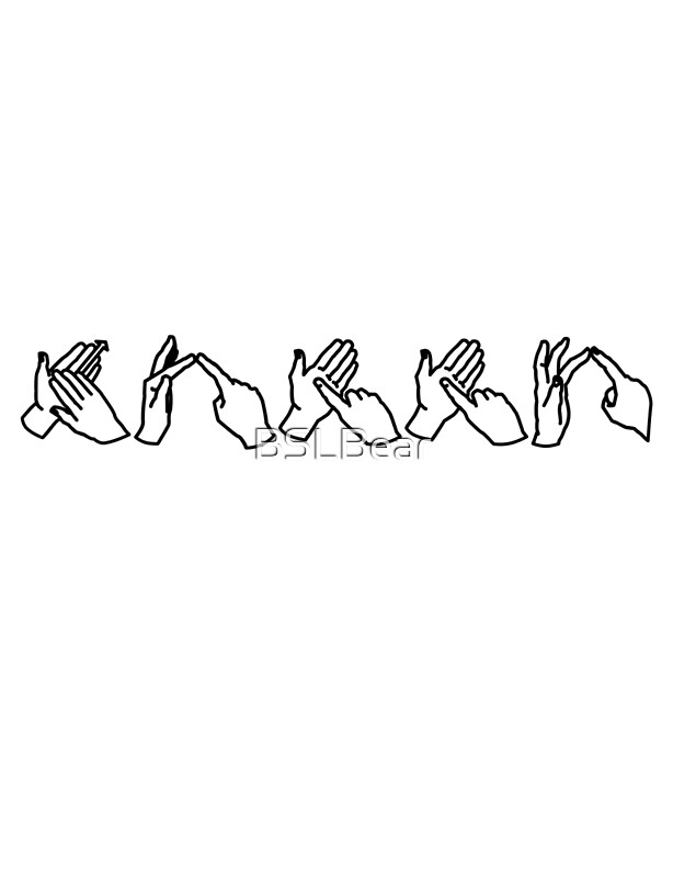 "Hello BSL / AUSLAN" by BSLBear | Redbubble