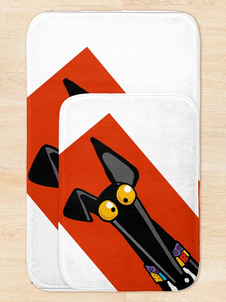 Alternate view of Greyhound Ears: Big Red Bath Mat