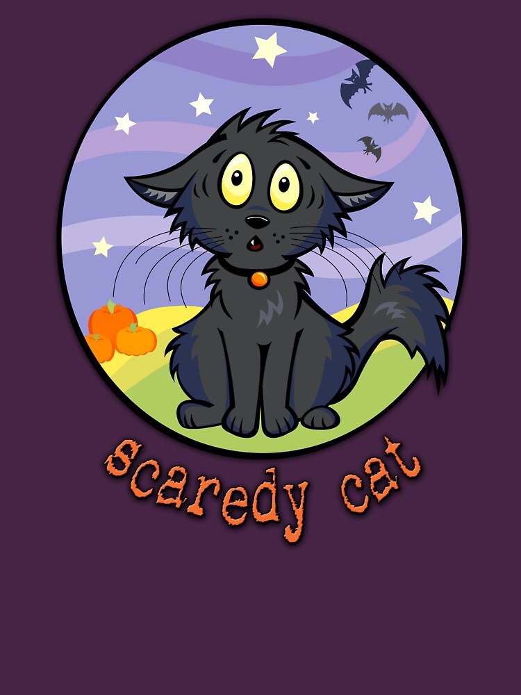Scaredy Cat - Spooky Halloween Shirts & Stickers by CGafford