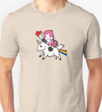 Pink knight unicorn Unisex T-Shirt