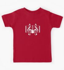 Guitar Music Notes Kids Tee