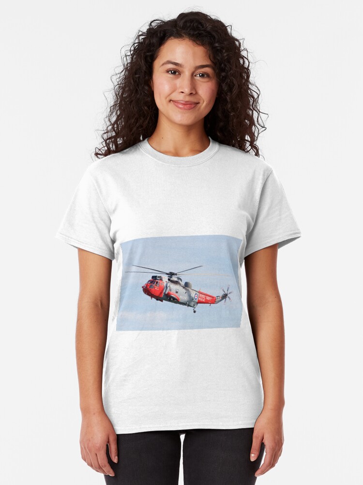 Alternate view of Royal Navy Sea King Rescue Helicopter Classic T-Shirt