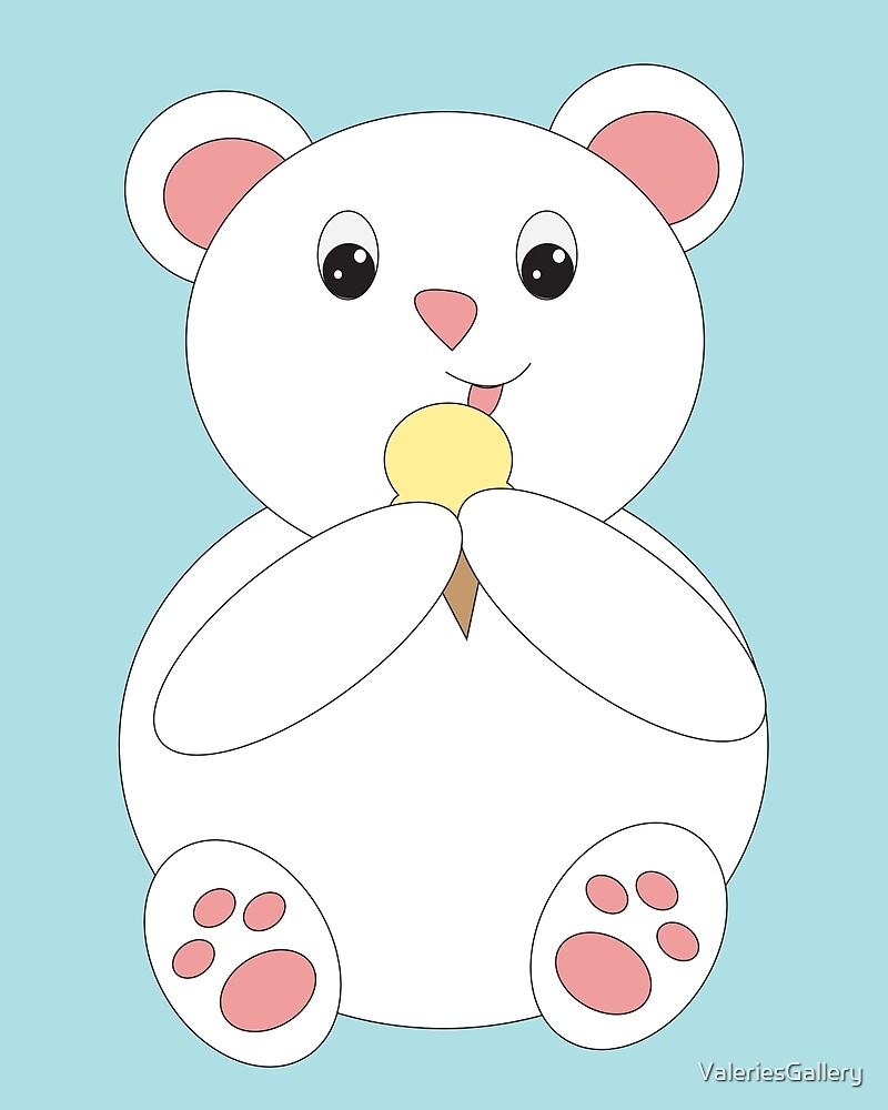 polar-bear-eating-ice-cream-by-valeriesgallery-redbubble