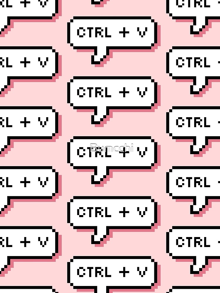 CTRL + V - Pixel Speech Bubble - (Pink) by Bumcchi
