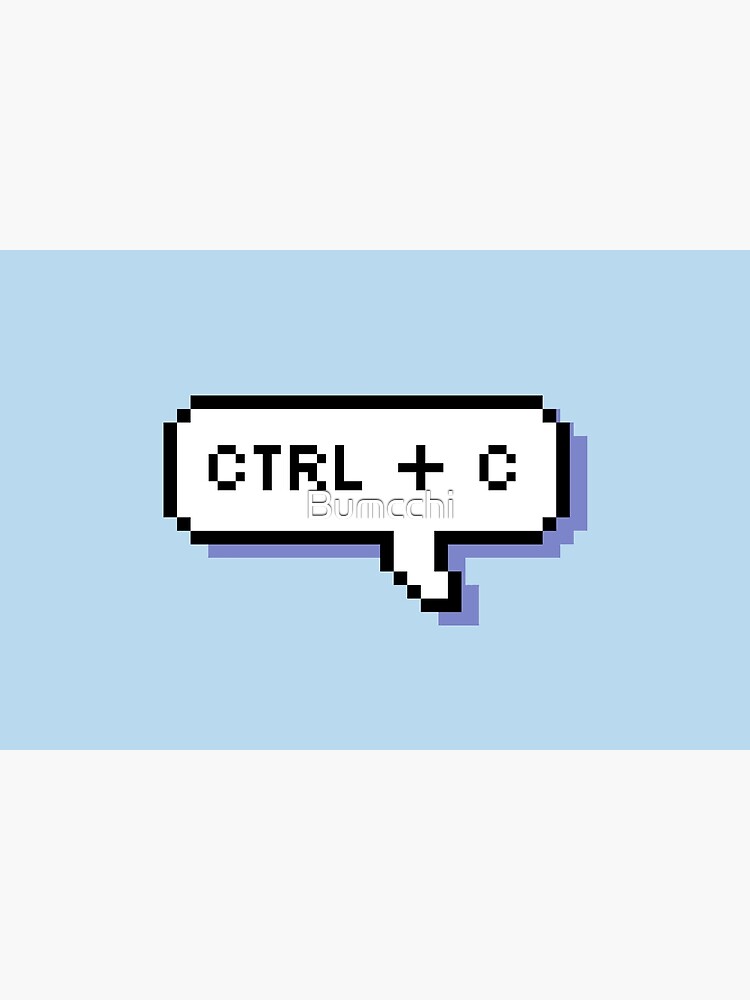 CTRL + C - Pixel Speech Bubble - (Blue) by Bumcchi
