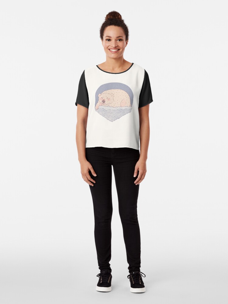 Alternate view of Sleeping Polar Bear Chiffon Top