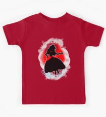 Super Smash Bros. White/Red Fire Peach Silhouette Kids Tee