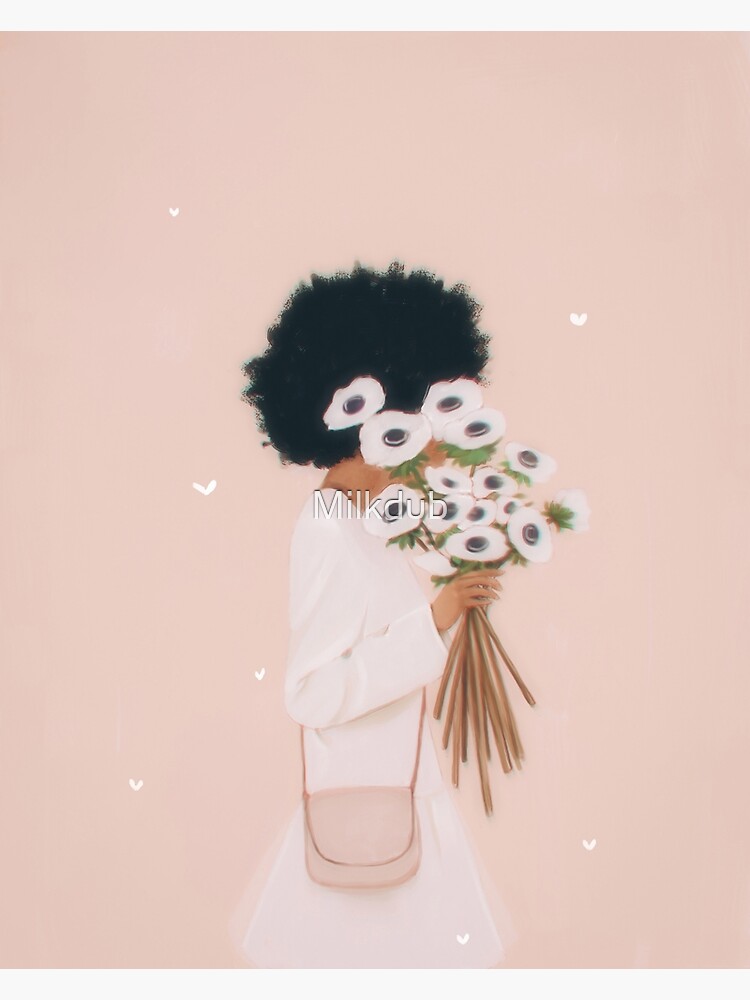 Woman with flowers by Milkdub