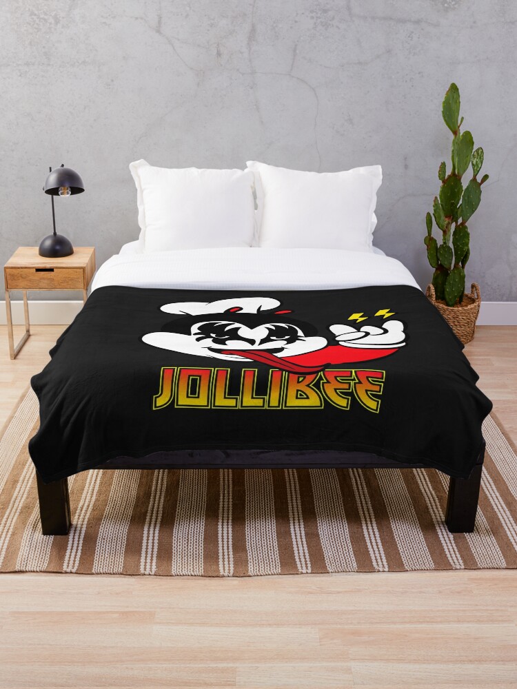 Jollibee Rock N Roll Shirt Throw Blanket By Aydapadi